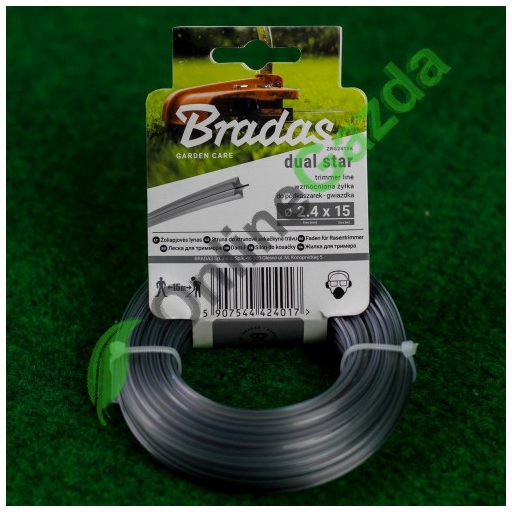 Fűnyíró Damil 2mm Négyszög Bradas Dual ZRK2015K - 15m