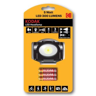Fejlámpa Kodak 5W Led (+3AAA) 300 Lumen - db