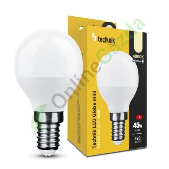   Technik LED Izzó Globe Mini G45 6W E14 270° 4000K (490 lumen