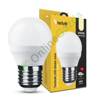   Technik LED Izzó Globe Mini G45 6W E27 270° 4000K (490 lume)