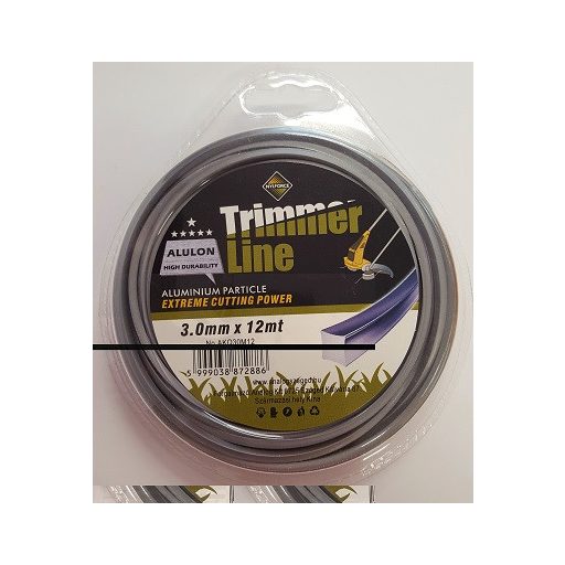 Fűnyíró Damil 3mm Négyszög Alulon Trimmer Line AKQ30M12 - 12m/db