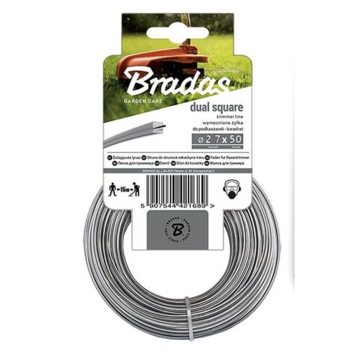 Fűnyíró Damil 2,7 Négyszög Bradas Dual Square ZRK27050K - 50m/db