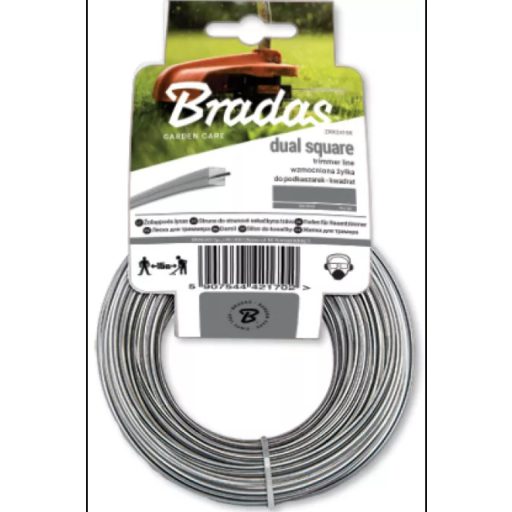 Fűnyíró Damil 2mm Négyszög Bradas Dual Square ZRK20050K - 50m