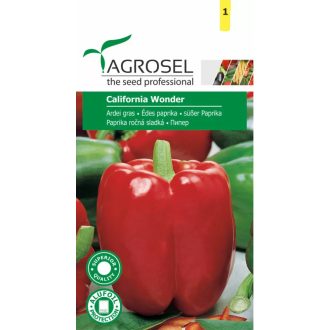 Paprika California Wonder Piros Agrosel - 0.4g