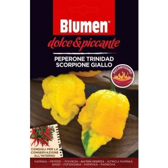   PAPRIKA Trinidad Scorpion Giallo F1 Trinidad sárga skorpió Chili BLUMEN - 0.04g