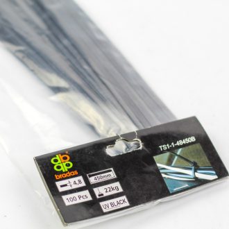 Kábelkötegelő 450 mm * 4,8 mm - Fekete - (100 db/csom)