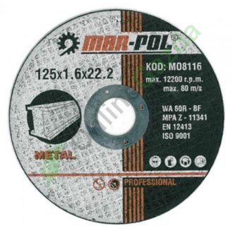 Vágókorong Mar-Pol M08115 125x1.2x22,2mm - db