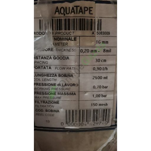 Csepegtető Szalag Aquatape 8mil 30cm 0.90l/h - 2500 m
