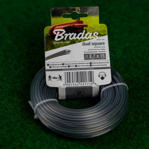 Fűnyíró Damil 2,7mm Négyszög Bradas Dual Square ZRK2715K - 15m/db